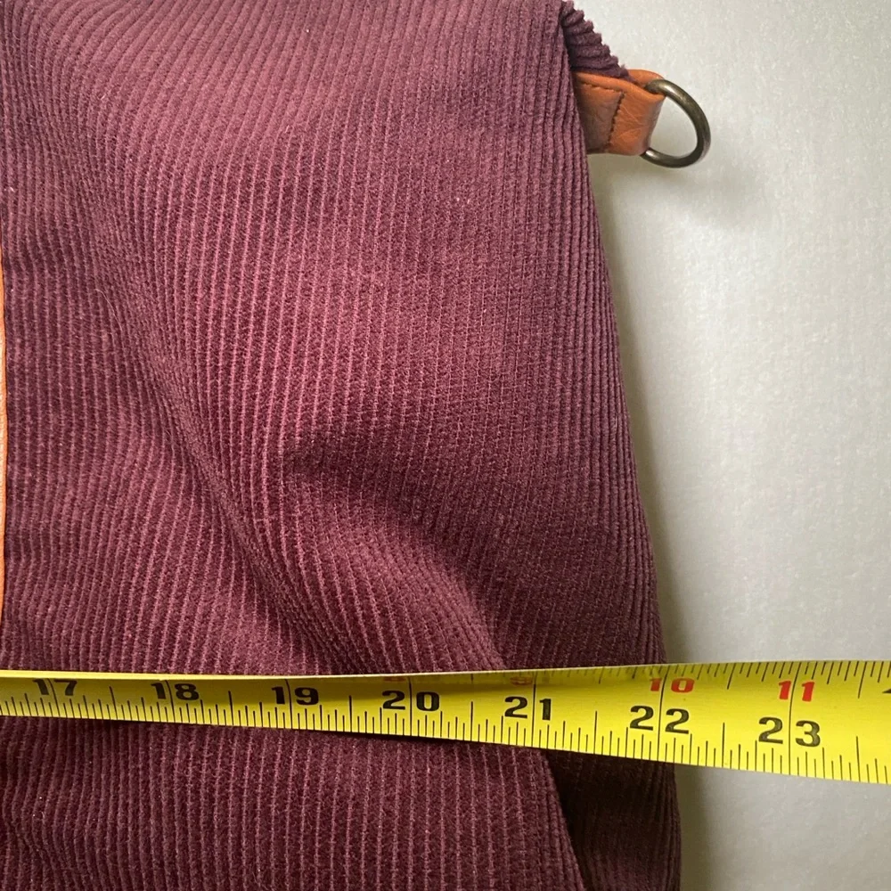 DSW Brown and Maroon Burgundy Duffel Overnight Bag